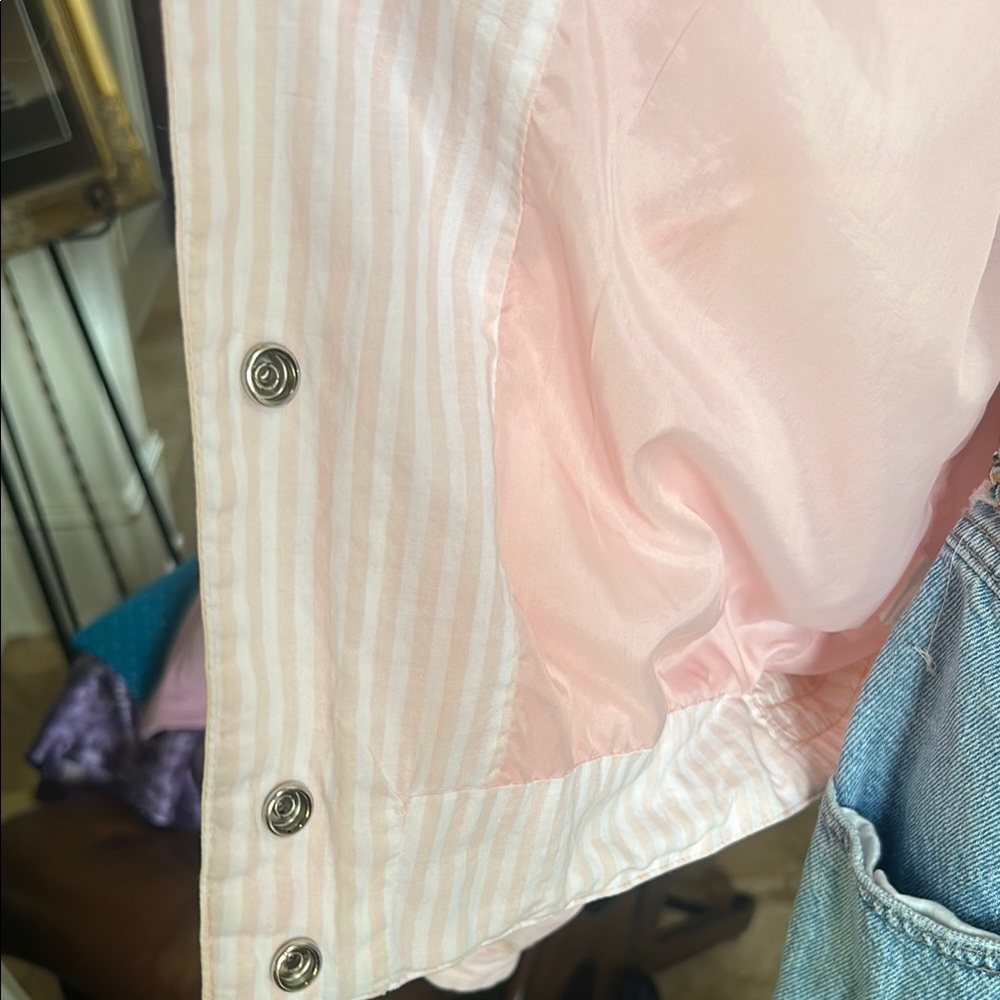 Vintage Current Seen Sz S Pink Bomber Members Only Type Jacket EVC - Picture 6 of 10